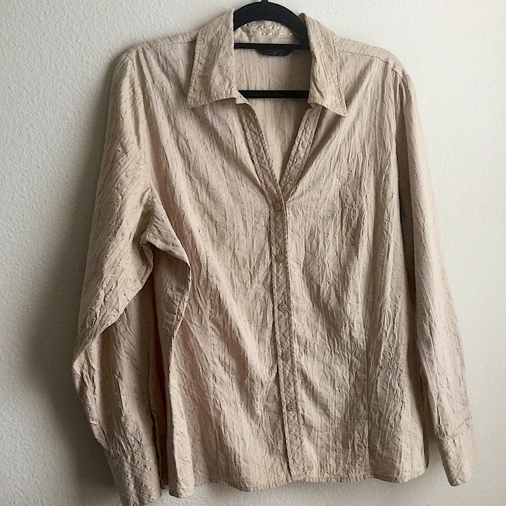 INVESTMENT II LONG SLEEVE TOP LIGHT GOLD